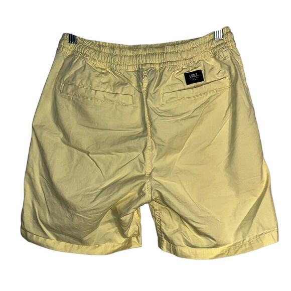 Vans Primary Volley II Yellow Drawstring Cotton Shorts Size Small - Picture 2 of 4